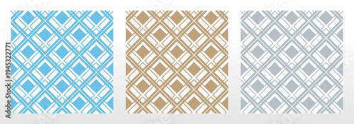 Set of abstract geometric patterns. Seamless vector backgrounds. Colored ornaments Graphic modern patterns Simple lattice graphic design