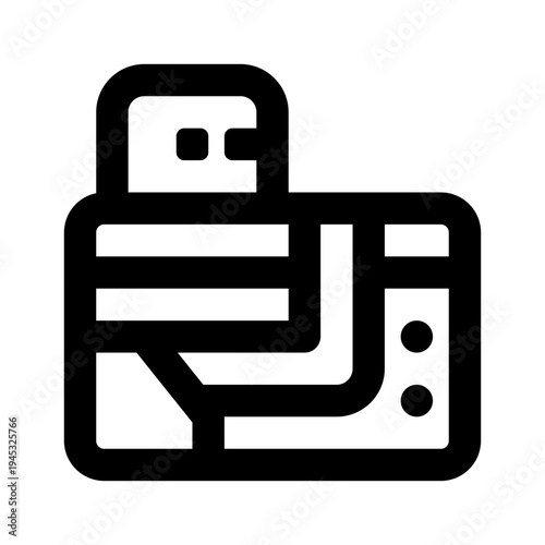 Underground mining Simple Line Icon. Single icon, line vector icon