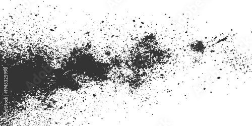 An abstract texture of spilled black powder, an artistic interpretation that embodies an explosion of creativity and chaotic artistry.