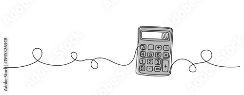 Calculator performing calculations on continuous line setting