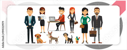 Set of pedestrian silhouettes featuring diverse people walking standing waving and walking dogs 
with various bags and accessories isolated on white background vector illustration