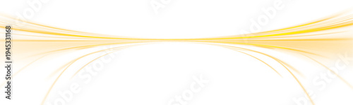 Golden spiral light trail spins like glowing energy in motion. Sparkles shimmer along the luminous path. Futuristic abstract swirl isolated on transparent PNG.