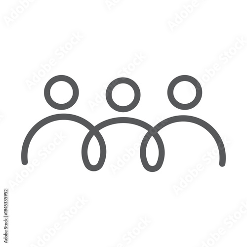 Three persons - social network users. Vector