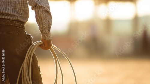 lasso. A cowboy's lasso spinning in a circle against a blurred background. product launch decks, UI/UX mockups, designed for product launches and innovation pitches, used by e-commerce operators.