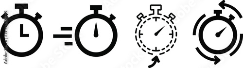 Stopwatch time measurement and conversion illustration