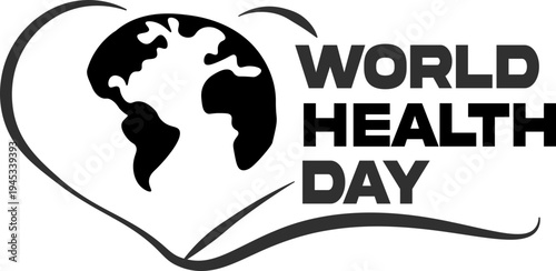 World Health Day icon collection featuring heart, stethoscope, global health care symbols and medical awareness concepts for April 7 healthcare campaigns.