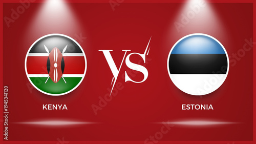 kenya vs estonia flag use for uefa european play off world cup 2026 template banner design.