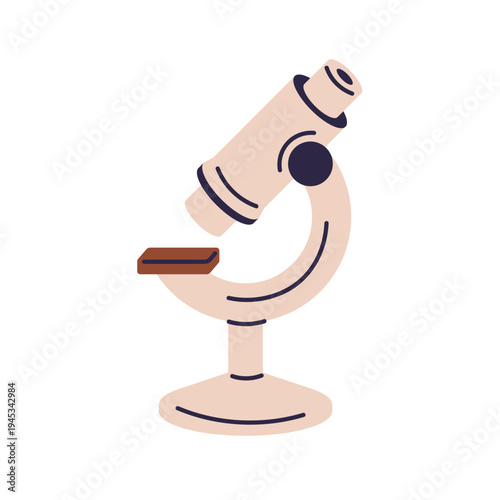 Lab microscope. Laboratory optics for biology, microbiology science, study. O...