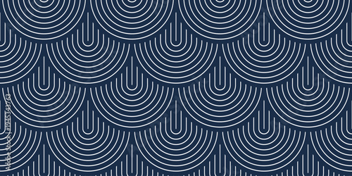 Dragon skin seamless pattern, vector abstract background of reptile or fish scales, also look like roof tiling or architecture element.