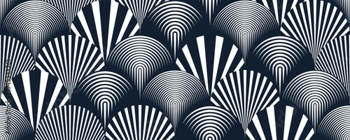 Monumental architecture seamless pattern, vector abstract background of reptile snake or fish skin, roof tiling endless geometric motif.