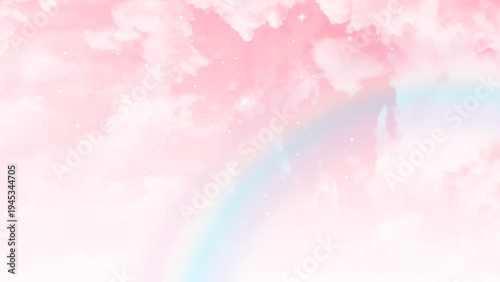 Bright pink sky with gentle clouds