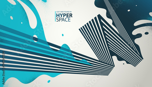 Energy theme vector abstract background, fluid splash over lines in 3D perspective, explosion blast of surreal lava wallpaper art, dynamic motion in chaos.