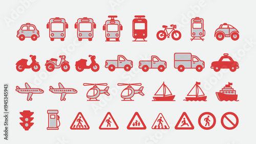 vector set of christmas icons