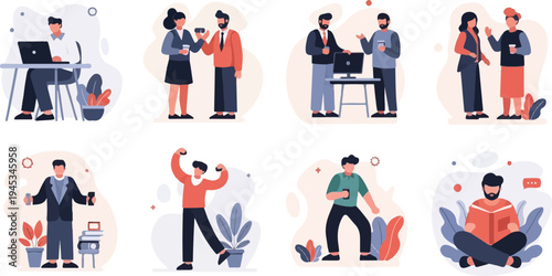 Diverse individuals engaged in various activities and interactions