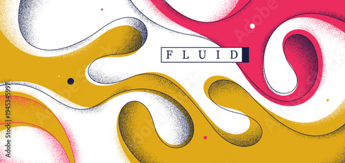 Dynamic and expressive vector happy abstract background of lava fluid in dynamic motion, linear illustration with textures and shapes, graceful lines backdrop.