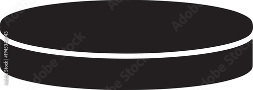  Petri Dish icon in silhouette on white background.