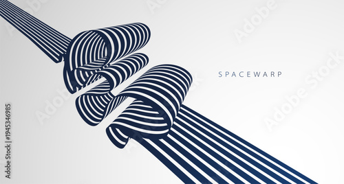 3D lines in perspective vector abstract background, bent ribbon look like stripes wallpaper, curvy road, speed highway sport race theme.