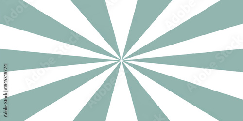 An abstract green and blue retro background features a vintage sunburst pattern with grunge texture and light rays, creating a decorative vector illustration wallpaper with a swirl design