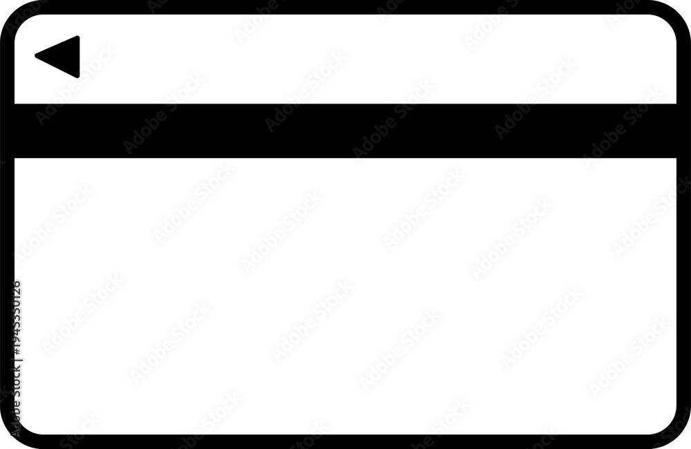 Obraz premium シンプルな白紙のクレジットカードのアイコン