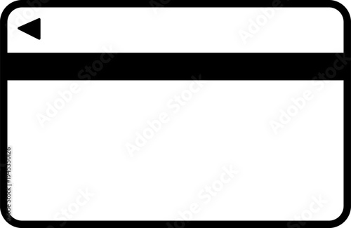 シンプルな白紙のクレジットカードのアイコン