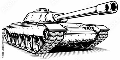 Vintage Steam Locomotive Passenger Train Carriage - Retro Railway Transport Sketch