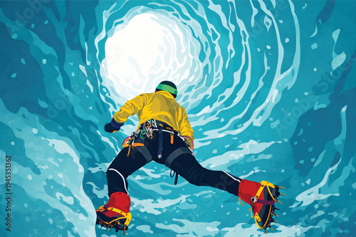 A joyful woman performs a daring jump as a snowboarder in action diving into the blue sea water for summer sport fun during a beach vacation