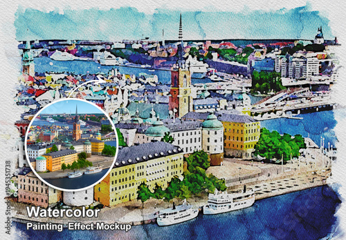 Watercolor Painting Photo Effect