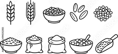 Collection of organic and eco-friendly certification icons with checkmarks and leaves