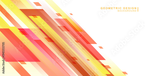 黄色と赤色の斜線で構成された幾何学的な背景素材