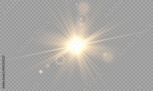 PNG transparent sunlight special lens flare light effect. Stock royalty free PNG image
