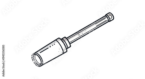 Vintage telescope drawing