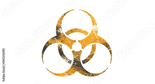 Grunge Biohazard Symbol