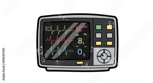 Medical monitor with heart rhythm display
