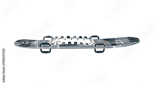 Snowboard design illustration