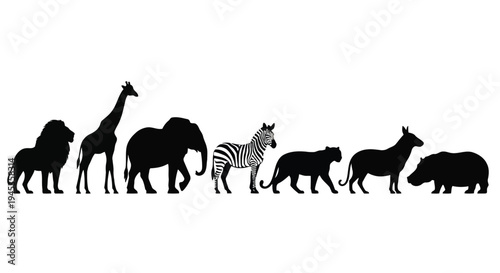 A giraffe and mountains made of dots vector silhouette