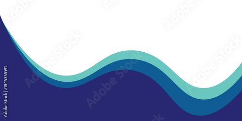 Minimalist abstract background featuring layered blue and turquoise wave shapes evoking ocean movement, calm energy, and modern graphic design suitable for web, branding,