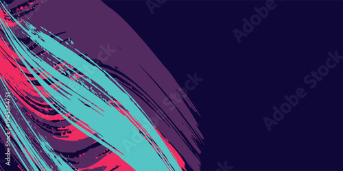 neon background brush game blue pink purple banner abstract paint stain vintage modern car wrap sticker, Eps 10.