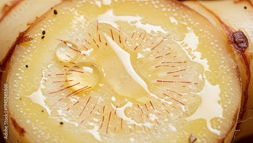 Wallpaper Mural Close-up view of a freshly cut root, showing the internal structure and moisture Torontodigital.ca