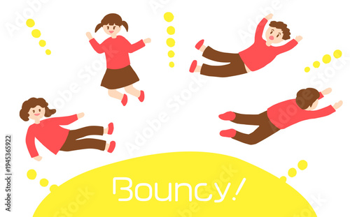 飛び跳ねる子供達