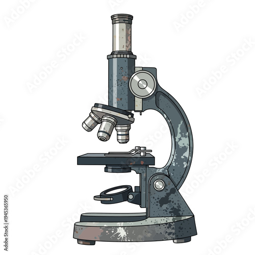 Vintage Microscope Illustration