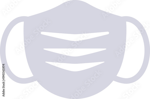 medical face mask outline icon, protective surgical mask line illustration, healthcare safety symbol, pandemic protection vector, face covering icon