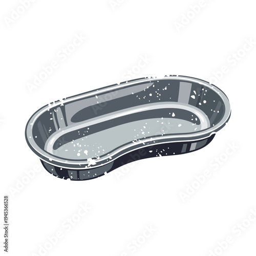 Medical kidney dish, metal tray, sterile instrument, healthcare equipment