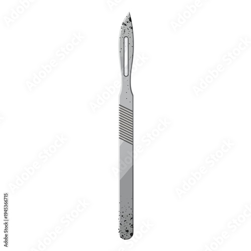 Scalpel blade illustration on white background
