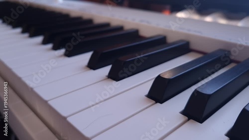 piano keys close up black and white keyboard musical instrument background
