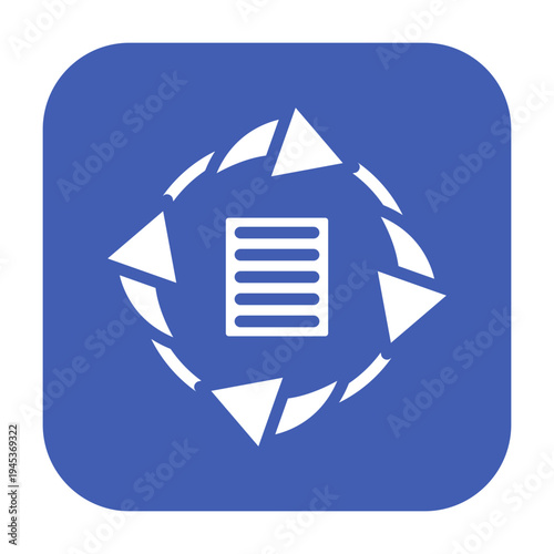 Clockwise Flow Chart Vector Icon