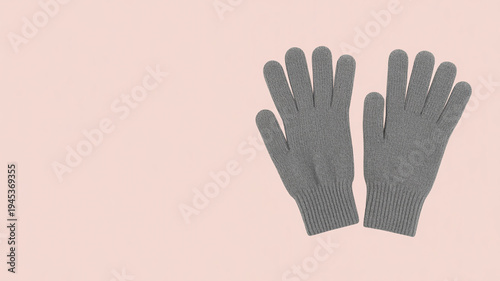 PNG ULTRA HD 8K Fashion Gloves - Leather, Wool Knit, Suede Winter Gloves, Various Colors and Textures, Isolated on Pastel Studio Background, Professional Stock Photo