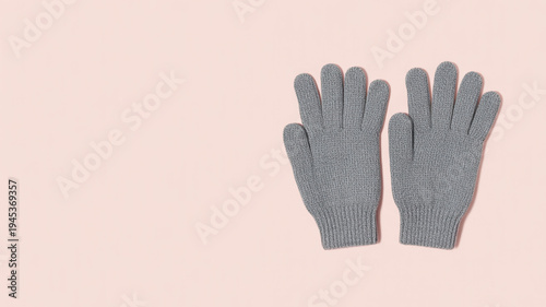 PNG ULTRA HD 8K Fashion Gloves - Leather, Wool Knit, Suede Winter Gloves, Various Colors and Textures, Isolated on Pastel Studio Background, Professional Stock Photo