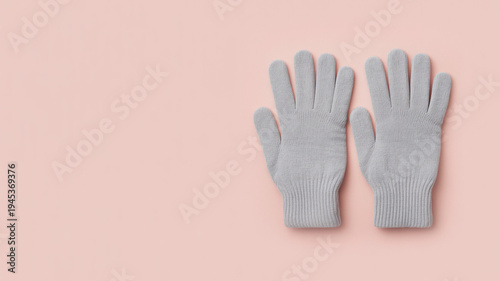 PNG ULTRA HD 8K Fashion Gloves - Leather, Wool Knit, Suede Winter Gloves, Various Colors and Textures, Isolated on Pastel Studio Background, Professional Stock Photo