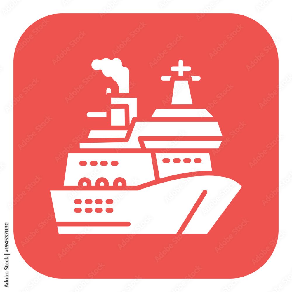 Naklejka premium Cruise Ship Vector Icon
