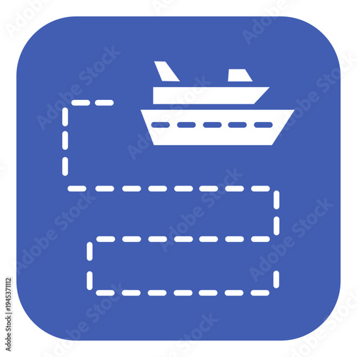 Cruise Itinerary Vector Icon